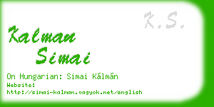 kalman simai business card